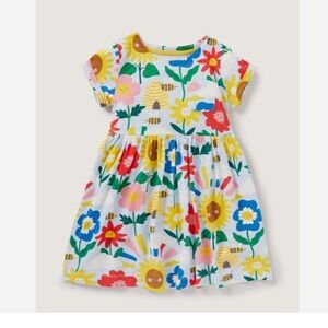 Mini Boden Blooms and Bees Dress 3-4